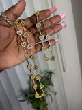 Heart Necklace w/ Bracelet