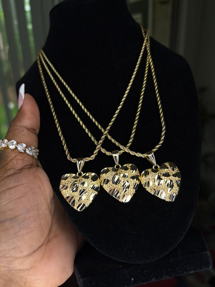 Heart Nugget Necklace