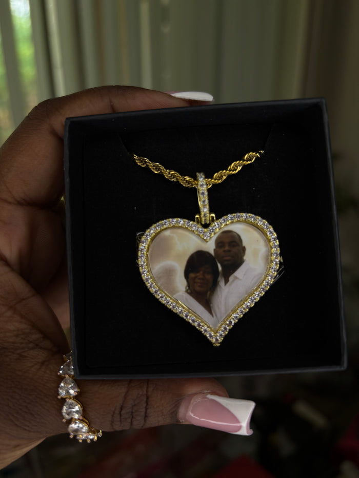 Heart Shaped Photo Pendant