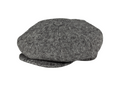 HERRINGBONE NEWSBOY CAP - GREY