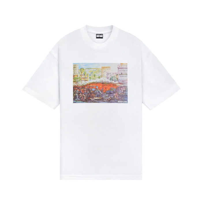 HOLLYWOOD BABYLON TEE  S/S - WHITE
