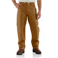 ICONIC BO1 FIRM DUCK DOUBLE-FRONT DUNGAREE WORK PANTS - CARHARTT BROWN