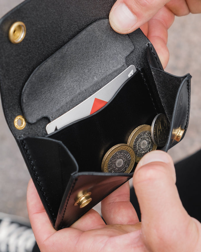 IHG-086 Mini Trucker Wallet - BLACK
