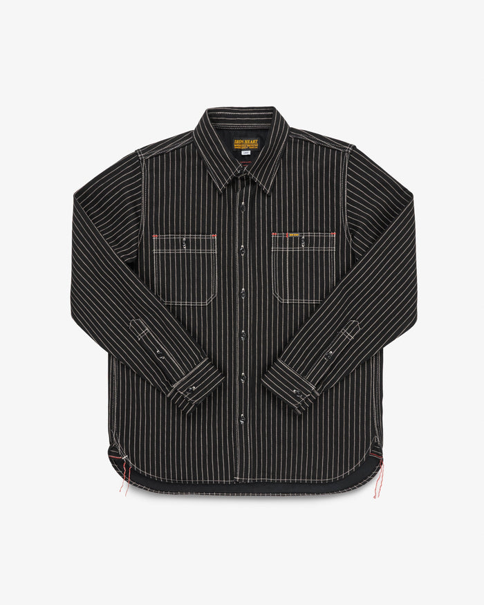 IHSH-266-BLK 12oz Wabash Work Shirt - BLACK