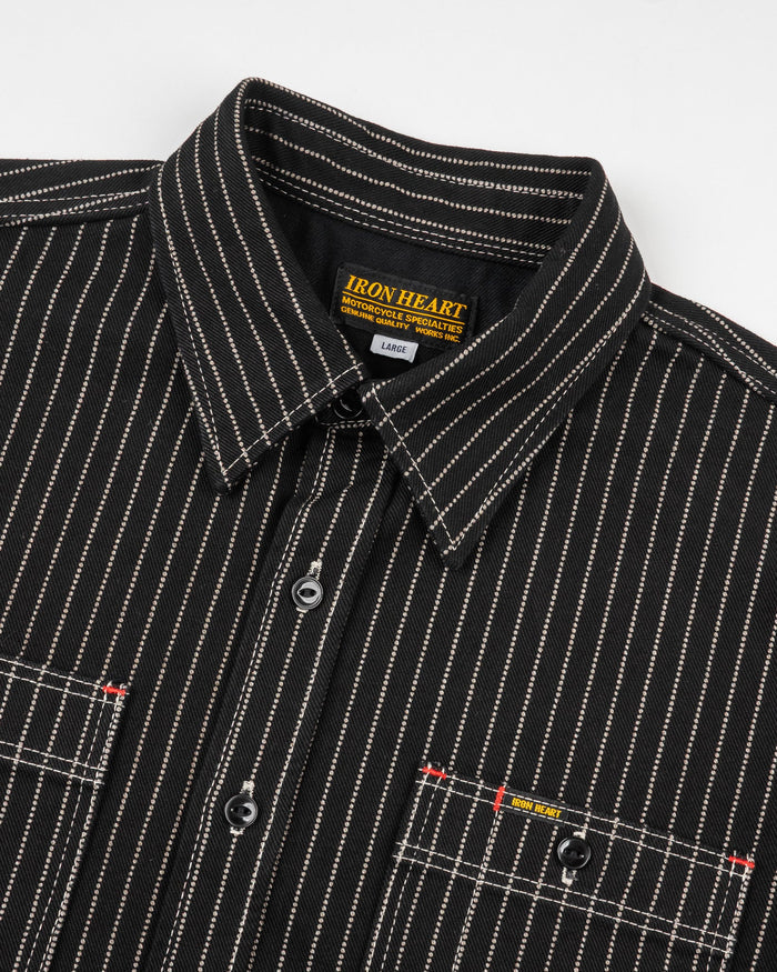 IHSH-266-BLK 12oz Wabash Work Shirt - BLACK