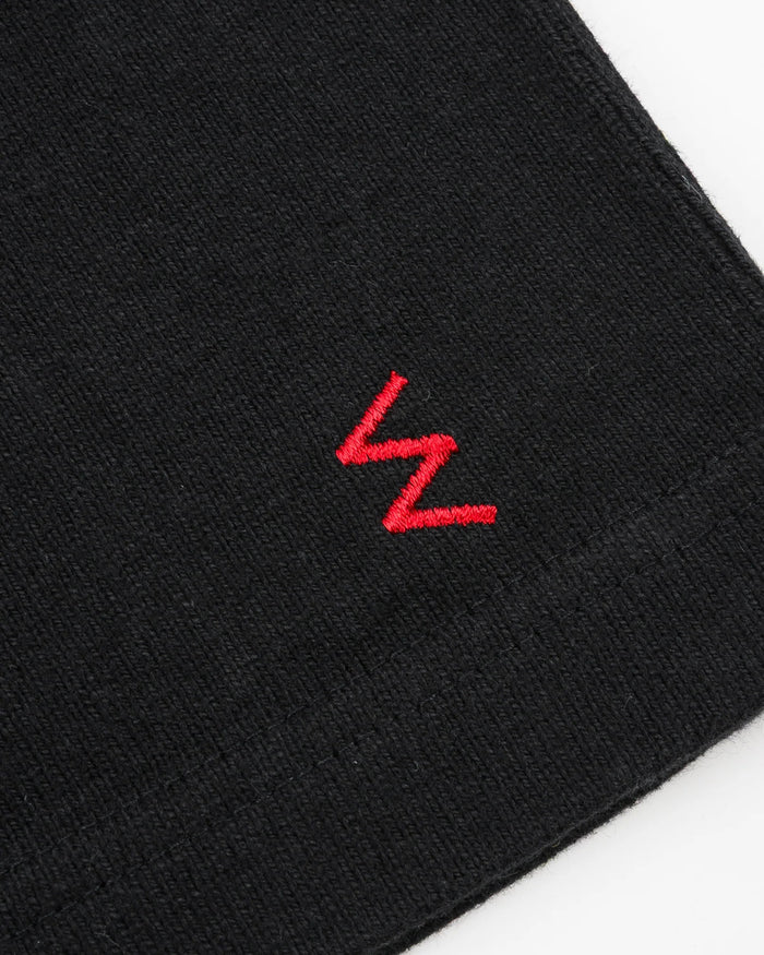 IHT-1600 11oz Cotton Knit Crew Neck T-Shirt - BLACK