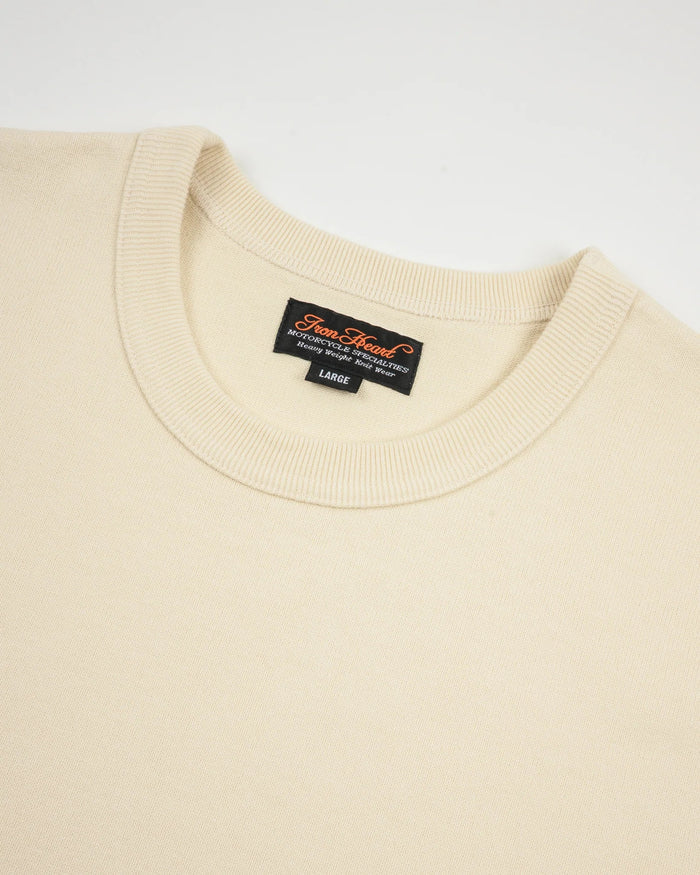 IHT-1600 11oz Cotton Knit Crew Neck T-Shirt - CREAM