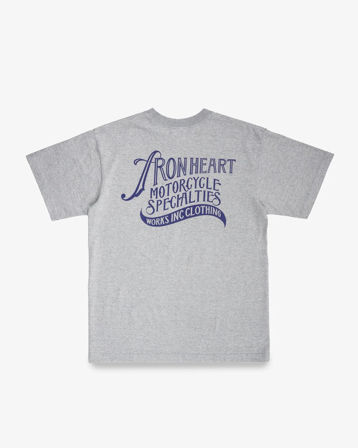 IHT-2501 7.5oz Printed Loopwheel Crew Neck T-Shirt - GREY
