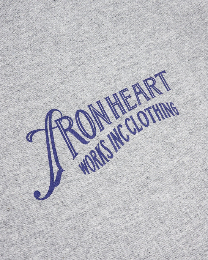 IHT-2501 7.5oz Printed Loopwheel Crew Neck T-Shirt - GREY