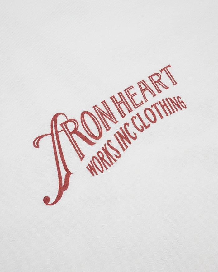 IHT-2501 7.5oz Printed Loopwheel Crew Neck T-Shirt - WHITE