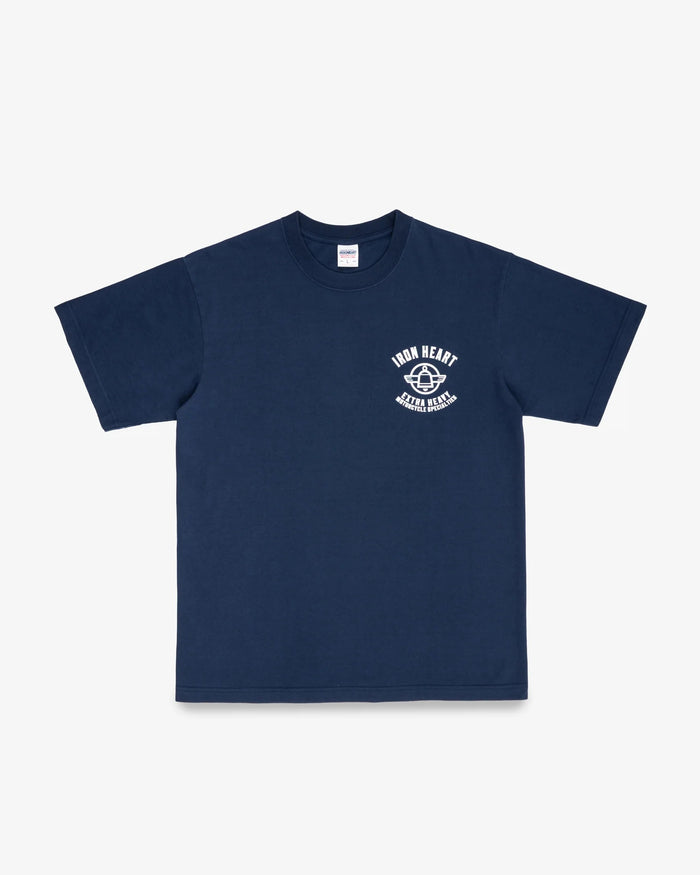 IHT-2503 7.5oz Printed Loopwheel Crew Neck T-Shirt - NAVY