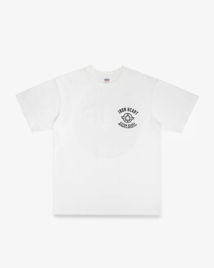 IHT-2503 7.5oz Printed Loopwheel Crew Neck T-Shirt - WHITE