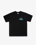 IHT-2504-BLK 7.5oz Printed Loopwheel Crew Neck T-Shirt - BLACK