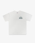 IHT-2504-WHT 7.5oz Printed Loopwheel Crew Neck T-Shirt - WHITE