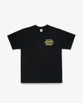 IHT-2505-BLK 7.5oz Printed Loopwheel Crew Neck T-Shirt - BLACK