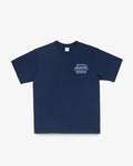IHT-2505-NAV 7.5oz Printed Loopwheel Crew Neck T-Shirt - NAVY