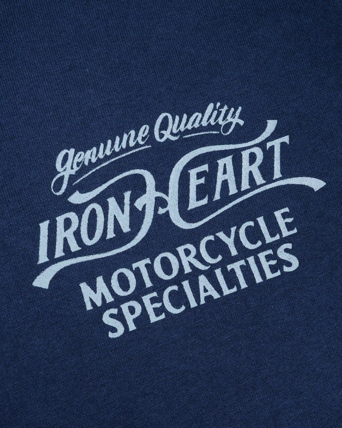 IHT-2505-NAV 7.5oz Printed Loopwheel Crew Neck T-Shirt - NAVY