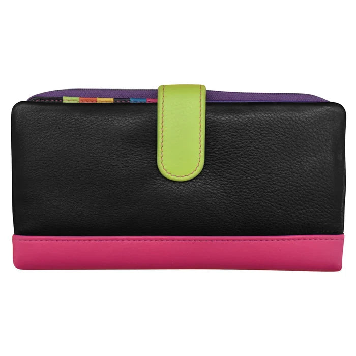 ILI New York RFID Clutch Leather Wallet / Phone Case 7420