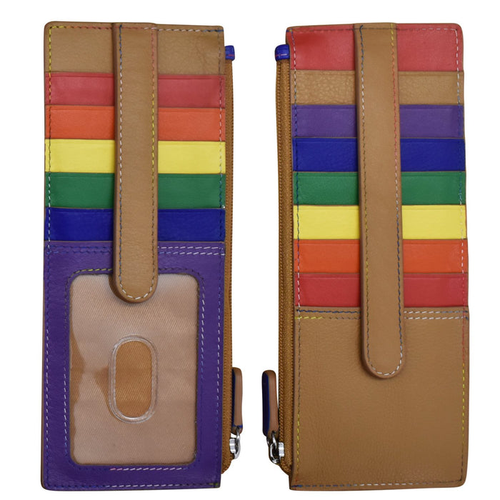 ILI RFID-Blocking Stacker Card Case With Zippered Pocket and ID window 7800