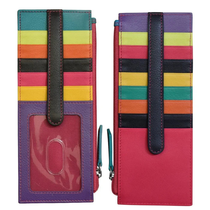 ILI RFID-Blocking Stacker Card Case With Zippered Pocket and ID window 7800