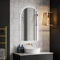 Ingrain Arched Frameless Arch Mirror with Backlit LED - The Blue Space