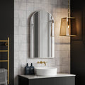 INLAM5090-BN |  Ingrain 500mm by 900mm Arch Shaped Mirror with Brushed Nickel Frame