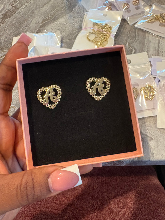 Initial Earrings