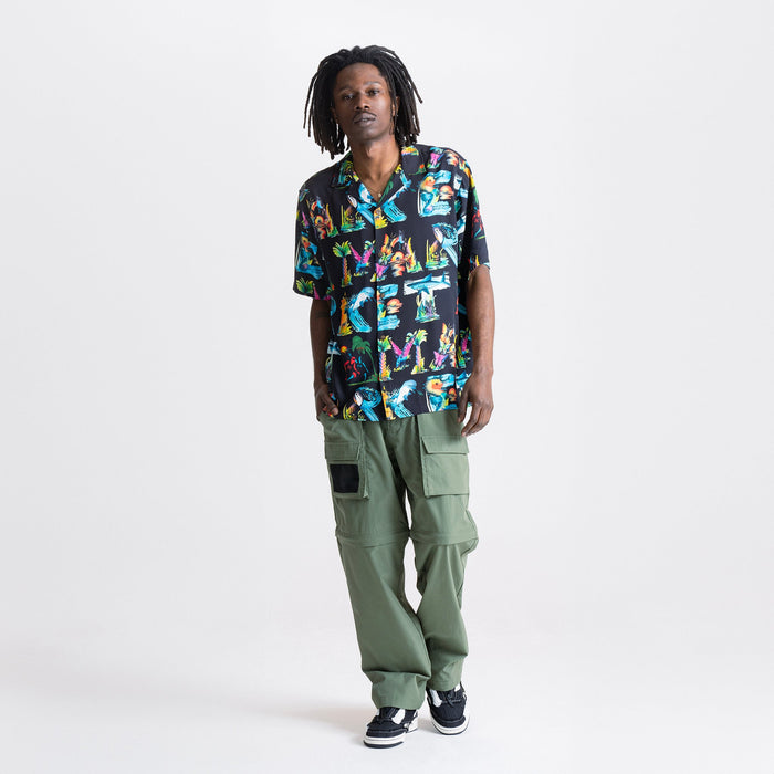 ISLAND LIFE CAMP SHIRT - BLACK