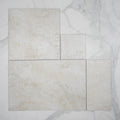 Ivory Amara Travertine Tile External French Pattern Porcelain  | The Blue Space