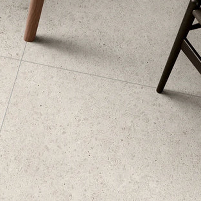 Ivory Myra Limestone Tile Matt 600 x 600 x 10mm Porcelain  | The Blue Space