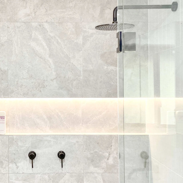 Ivory Tilly Tundra Stone Tile Matte Tech Grip 300 x 600 x 10mm Porcelain  | The Blue Space