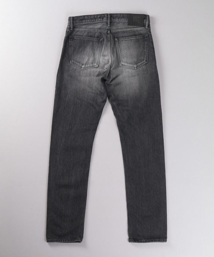 J314 14oz Black Straight Selvedge Jeans (Aging Wash) - GRAY