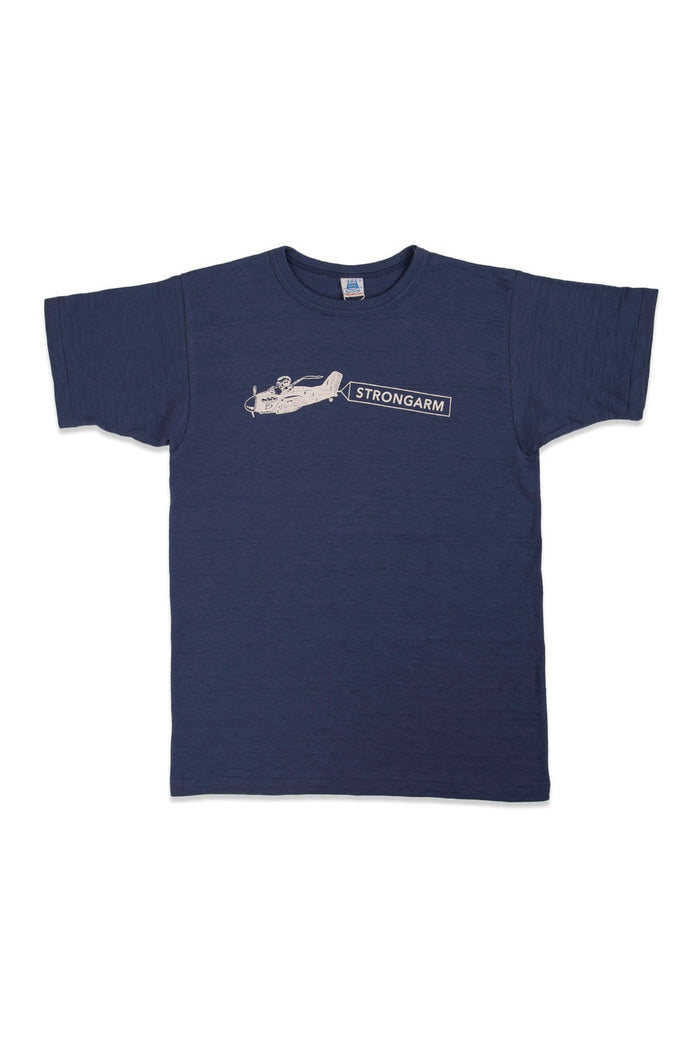 JG-CS06 AEROPLANE ADVERTISING Tee - FADE BLUE