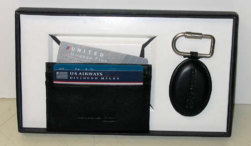 Kenneth Cole Leather 5-Pocket Cardcase and Key Fob 013815