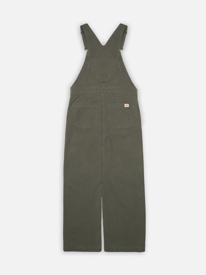 Klara Duck Canvas Dungarees - Green