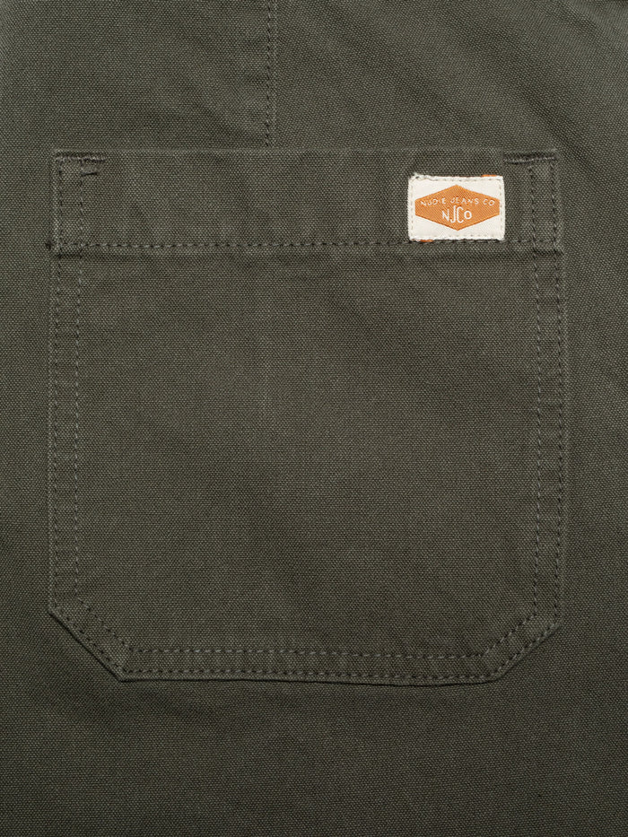 Klara Duck Canvas Dungarees - Green