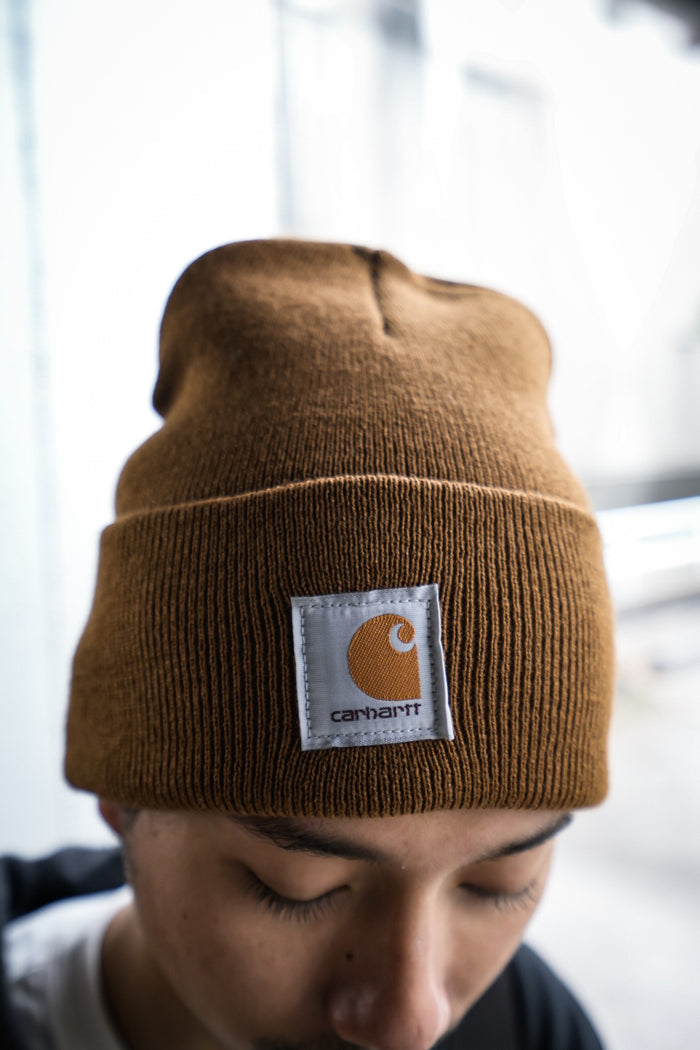 KNIT CUFFED BEANIE - CARHARTT BROWN