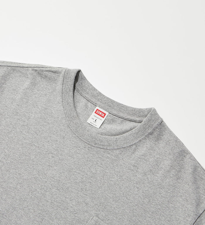 KST061-02 POCKET TEE S/S - HEATHER GRAY