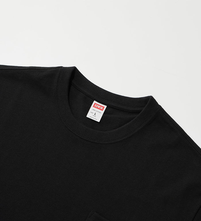 KST061-75 POCKET TEE S/S - BLACK