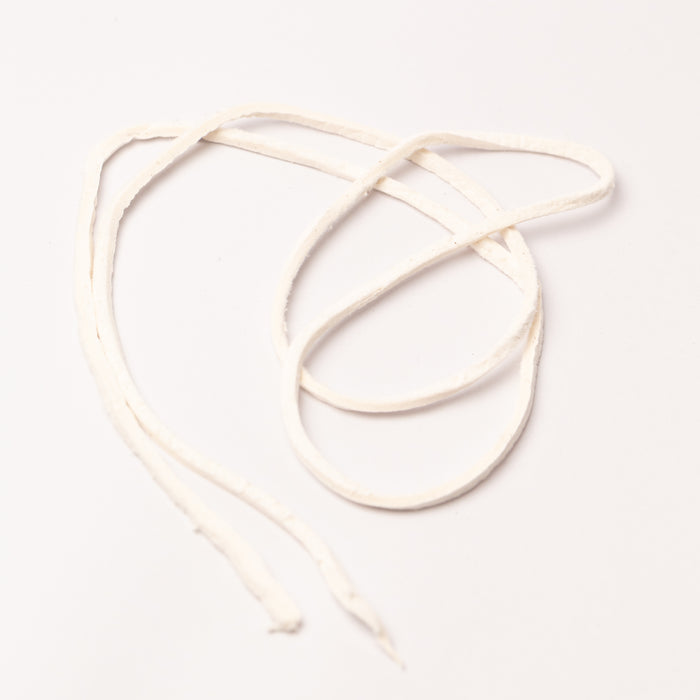 L-020A LEATHER LACE - WHITE