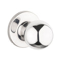 Lane Bala Passage Knob Set On Round Rosette Polished Stainless Steel - The Blue Space