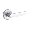 Lane Westminister Passage Lever Set On Round Rosette Brushed Satin Chrome - The Blue Space