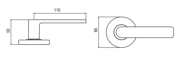 Lane Westminster Passage Lever Door Handle Set On Round Rosette Brushed Satin Chrome