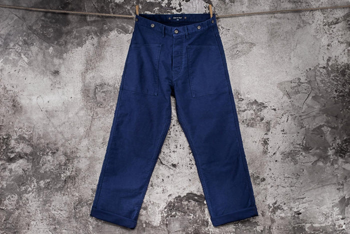 LE PANTALON "PENITENCIER" MOLESKINE - BLEU