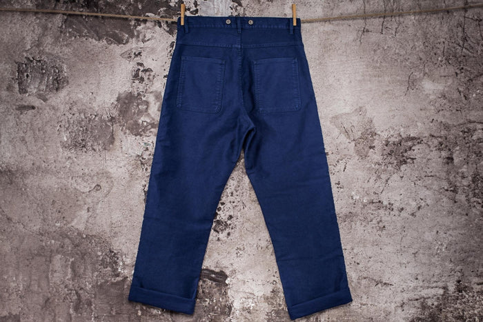 LE PANTALON "PENITENCIER" MOLESKINE - BLEU