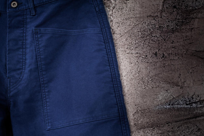 LE PANTALON "PENITENCIER" MOLESKINE - BLEU