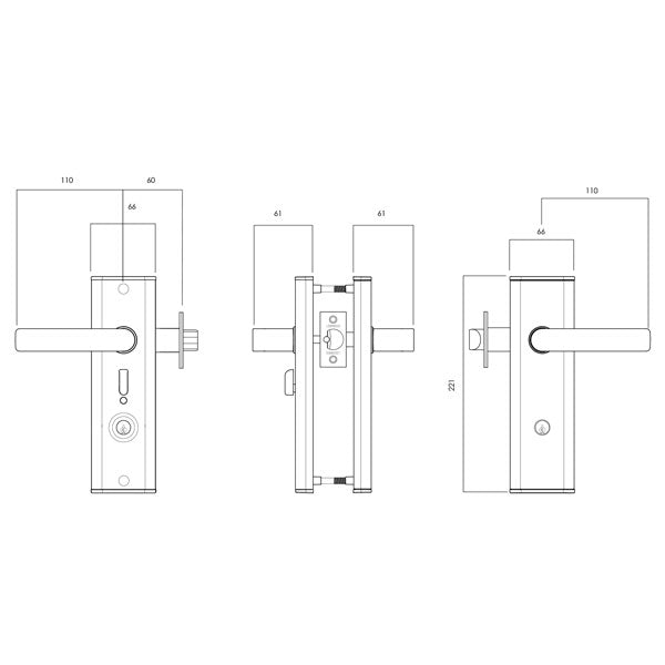 Lockwood Nexion L3 Mechanical Double Cylinder Entrance Lock Satin Chrome online at The Blue Space