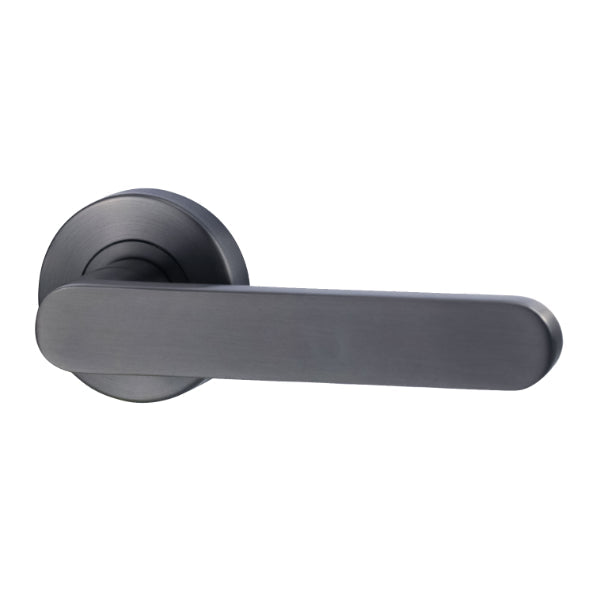 Lockwood Vivid V3 Passage Lever Set Round Rose Gunmetal | The Blue Space