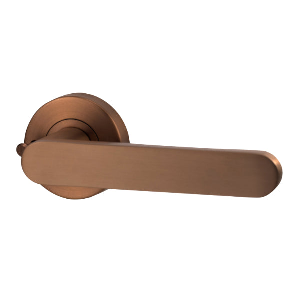 Lockwood Vivid V3 Privacy Lever Set Round Rose Bronze | The Blue Space