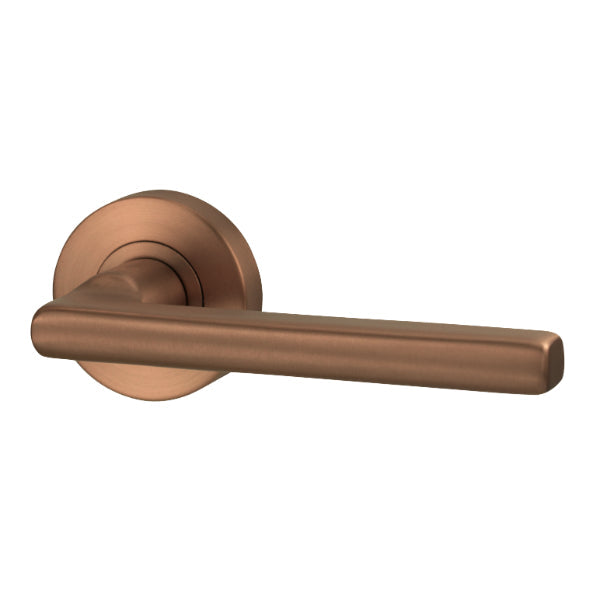 Lockwood Vivid V4 Passage Lever Set Round Rose Bronze | The Blue Space